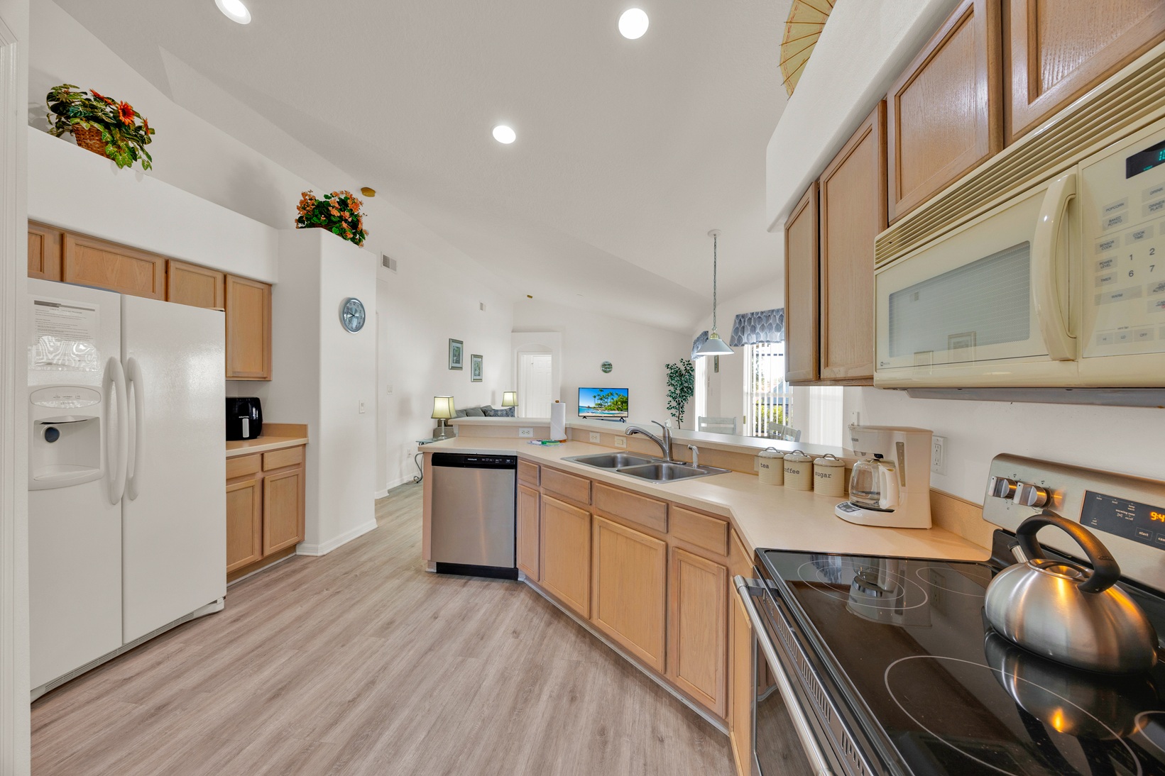 Fully equipped modern kitchen with appliances