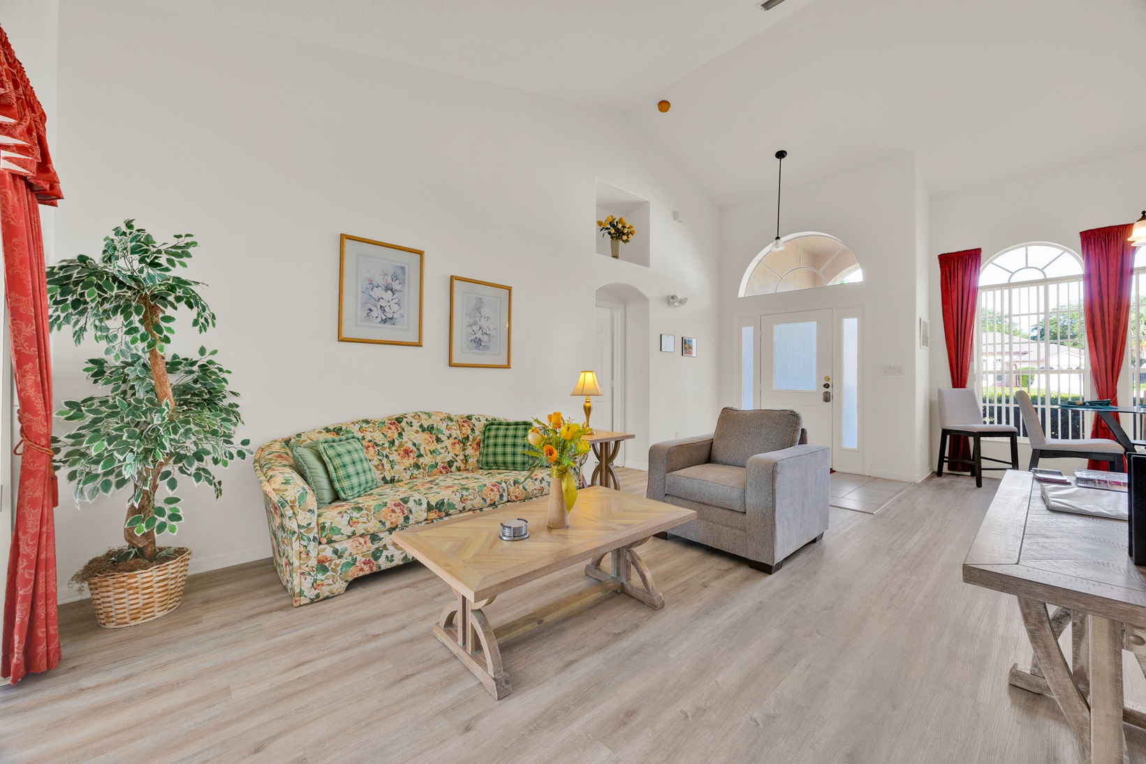 Bright and airy living room decor